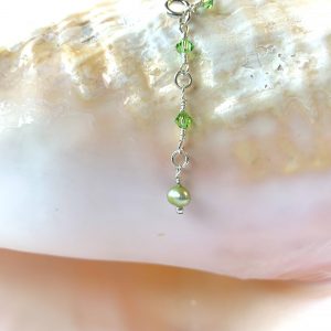PEAR GREEN Pearls, Peridot and Swarovski Belly Chain