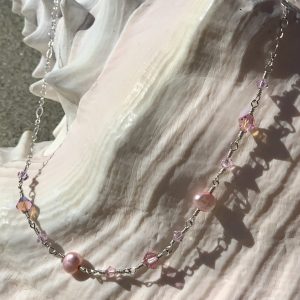 PINK PEARLS and Swarovski Handmade Belly Chain