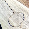 Faceted BLUE IOLITE Coin on 925 Sterling Foot Chain - Image 5