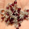Elegant Hand Chain of Round Garnets and 925 Sterling - Image 5