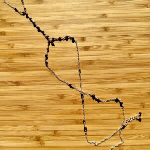 Elegant Hand Chain of Round Garnets and 925 Sterling