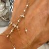 Alluring and Petite Pearl Hand Chain made with 14K Gold-Filled Chain - Image 6