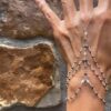 Jet Black Onyx Stones & 925 STERLING Hand Chain, Unique & Fun!!! - Image 3