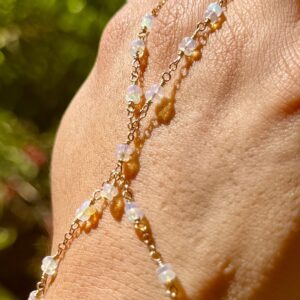 14K Gold-Filled & Double Opal Wrap Hand Chain