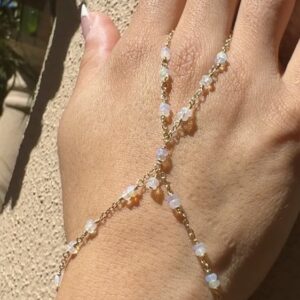 14K Gold-Filled & Double Opal Wrap Hand Chain