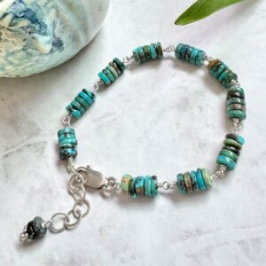 925 Sterling and Natural Arizona Turquoise Bracelet