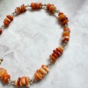 14K Gold-Filled Bracelet with Brilliant Spiny Oyster