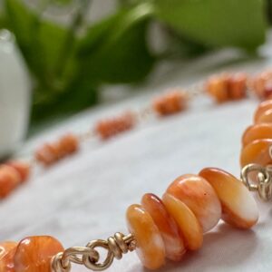 14K Gold-Filled Bracelet with Brilliant Spiny Oyster