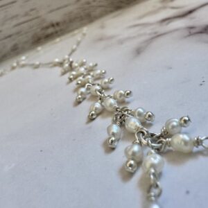 925 Sterling Foot Chain with Precious Saltwater Pearls