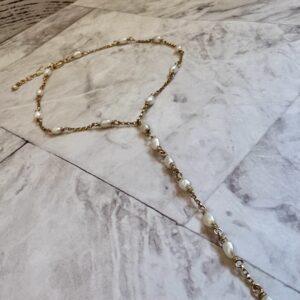 14K Gold-Filled Foot Chain with Saltwater Pearls