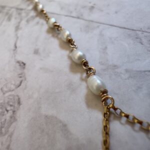 14K Gold-Filled Foot Chain with Saltwater Pearls