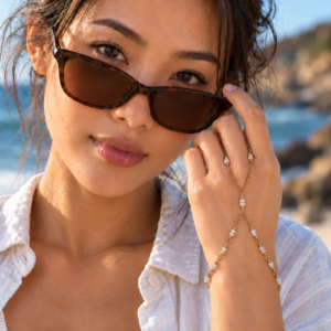 14K Gold-Filled Wrap Hand Chain with Opals